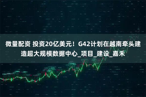 微量配资 投资20亿美元!G42计划在越南牵头建造超大规模数据中心_项目_建设_嘉禾